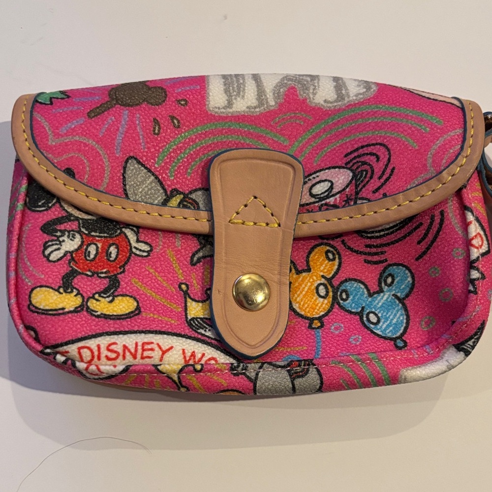 Dooney & Bourke Colorful Disney Print Wristlet Handbag